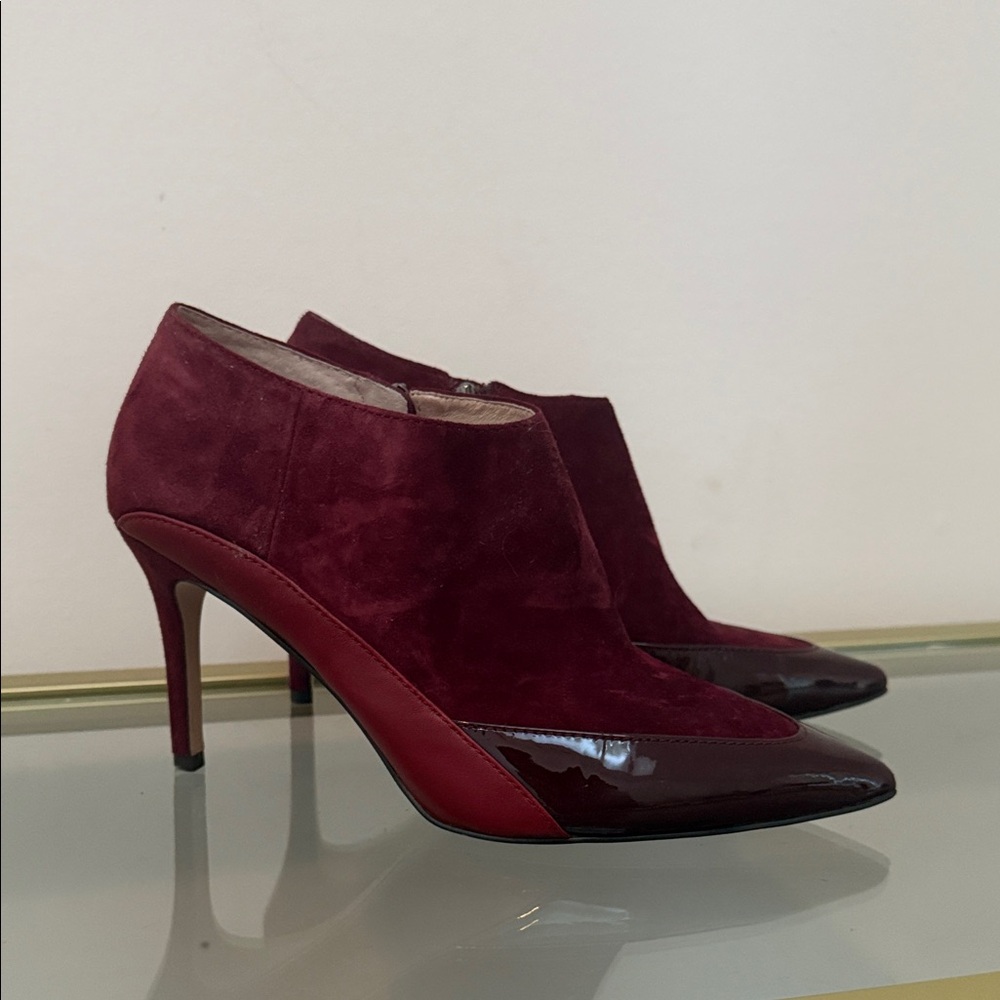 Elegant Burgundy Heeled Boots